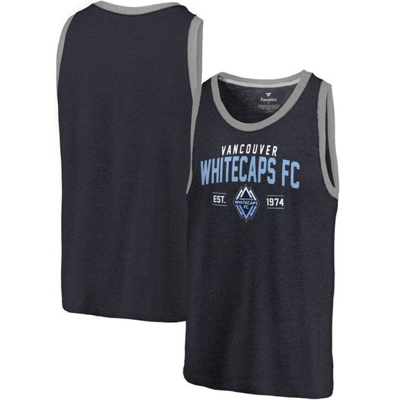 Vancouver Whitecaps FC Tank Top Blue Size Large Fanatics Branded Tri-Blend Shirt - Picture 1 of 3